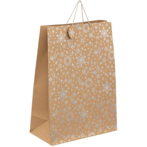Sacchetto regalo olografico jumbo in kraft - Feeric lights & christmas