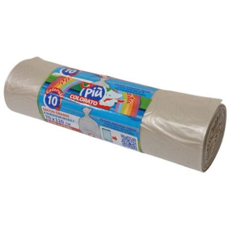 SACCHI CONDOMINIALI 70L 70X110CM 10PZ TRASPARENTI