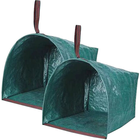 Sacchi da giardino da 200 litri, confezione da 2, con ampia apertura per pala, guanti da giardinaggio inclusi  Contenitori pieghevoli per foglie, erba tagliata, feste, biancheria e campeggio