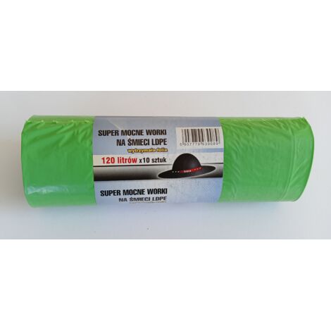 SACCHI PER SPAZZATURA 120L 70110 VERDE 10 PEZZI - AN 120L/10ZI
