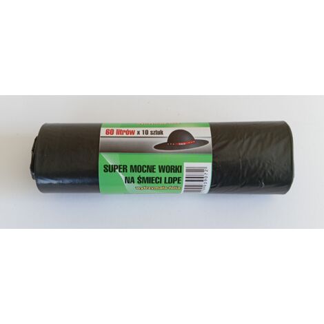 SACCHI PER SPAZZATURA 60L 6080LD NERO 10 PEZZI - AN 60L/10