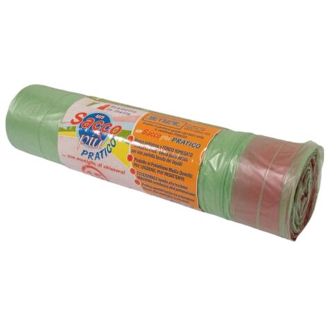 SACCHI RIFIUTI 40L 55X65CM 15PZ VERDI MANIGLIE