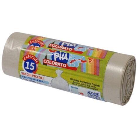 SACCHI RIFIUTI 40L 55X70CM 15PZ TRASPARENTI