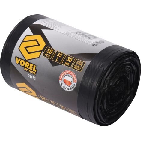 Sacchi super resistenti per rifiuti domestici 35l 50 pezzi / 09473 / VOREL