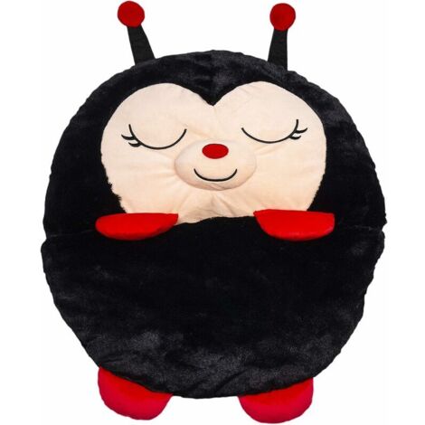 Sacco a pelo pieghevole, 2 in 1 anti-calcio sacco a pelo per bambini, stile coccinella