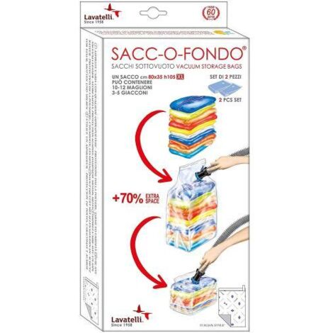 SACCO ABITI SOTTOVUOTO Pz 2    80x35x105 LAVATELLI