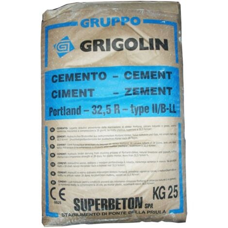 sacco cemento "32.5 r" grigio 25 kg