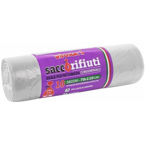 Sacco condominiale 70x110cm rotolo 10pz neutro