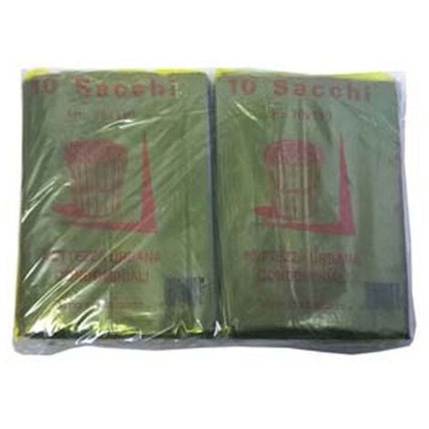 Sacco condominiale rinforzato nero pz.10 - cm.70x110 gr.75 - 10 cf