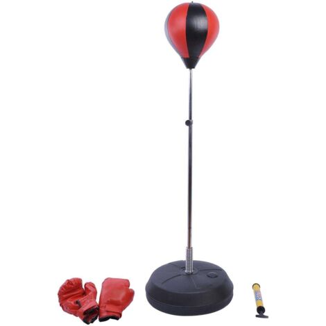Sacco da Boxe Punching Ball con Guantoni e Pompa