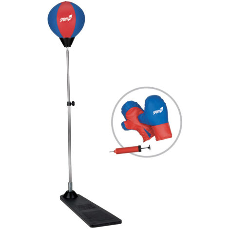 Sacco da Boxe Punching Ball Punching Ball con Guantoni Rosso Blu