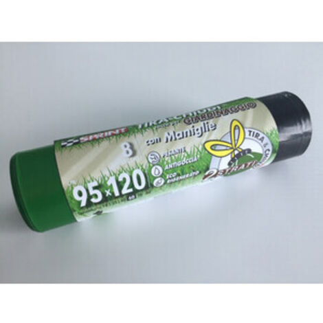 SACCO DA GIARDINO C/TIRA E CHIUDI 95X120 8PZ- 1,0 rotoli