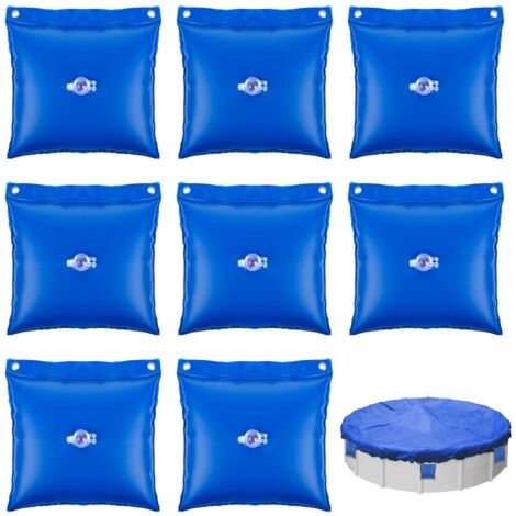 Sacco di sabbia per piscina, cuscino per piscina 30x29 cm Sacchi sospesi per l'inverno Sacchi d'acqua per piscina resistenti fuori terra Copertura invernale per piscina (8 pezzi)
