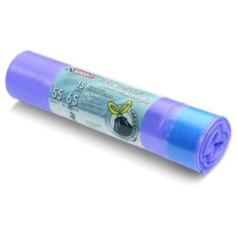 Sacco Differenziata Tira e Chiudi Viola 55x65