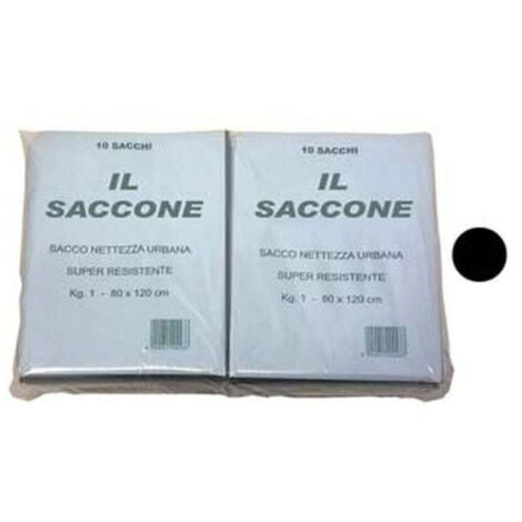 Sacco il saccone nero pz.10 - cm.80x120 kg.1 - 10 cf