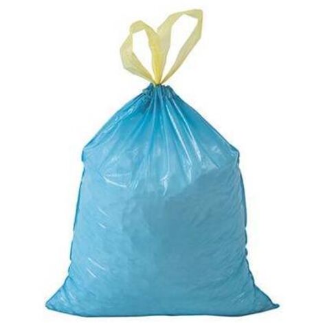 SACCO IMMONDIZIA CASA + MANIGLIE - AZZURRO CM 55X65 CF=PZ 15 - 60 confezione