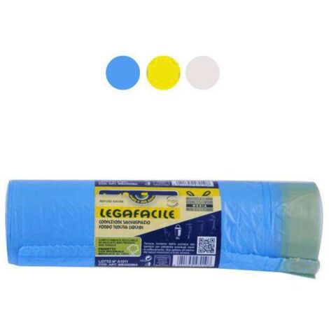 Sacco Immondizia con Maniglia Azzurro 55X 65 G 12 Pz 15 Mr.Bin