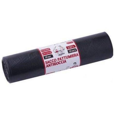 SACCO IMMONDIZIA INDUSTRIALE NERO ELEPACKING - CM 72X110 MY 50 CF=PZ 10 - 28 confezione