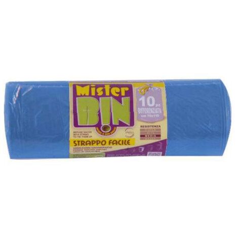 Sacco Immondizia Legacci Azzurro 70X110 G 30 Pz 10 Mr.Bin
