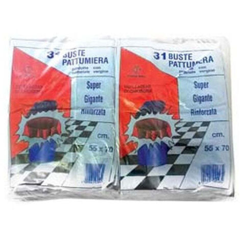 Sacco pattumiera tipo ancona bianco pz.31 - cm.55x70 gr.420 - 20 cf