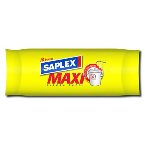 Sacco per spazzatura Saplex Maxi Lemon Colore bianco 50L 10 unità. 57x70 cm