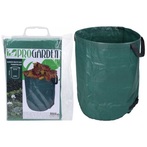 Sacco raccogli foglie 270 lt per la pulizia di giardini piazzali e spazi verdi 67x75 cm con due maniglie in polipropilene