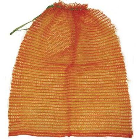 SACCO RASCHEL A RETE - PP ARANCIO/ROSSO CM 35X50 PORTATA KG 5-10- 100 pezzi