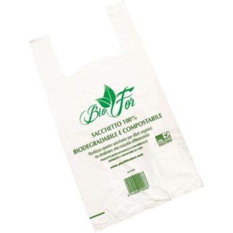 SACCO SPESA BIO SHOPPER - + SOFFIETTO CM 24+12X40 CF=PZ 500 - 1 confezione
