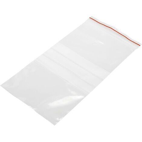 Sachet à fermeture pression avec bande d'inscription (l x H) 100 mm x 200 mm transparent Polyéthylène 1 pc(s) S470831