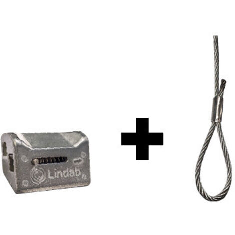 Sachet de 10 câbles pré-sertie Lg 3 mètres embout boucle + galets Charge 45 Kg NATHER 996606