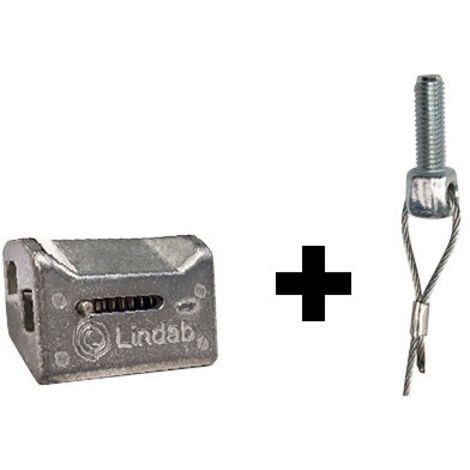 Sachet de 10 câbles pré-sertie Lg 3 mètres embout fileté M8 + galets Charge 45 Kg NATHER 996616