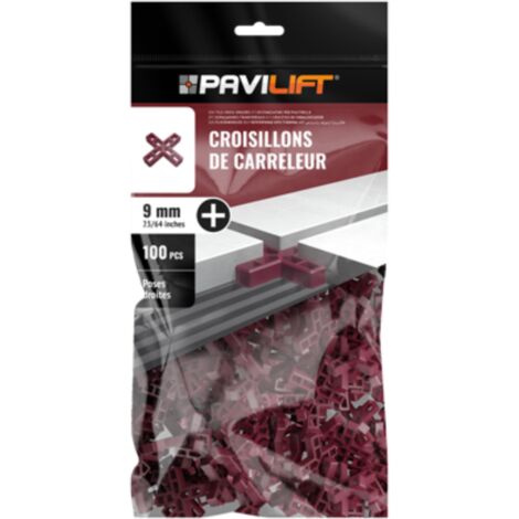 Sachet de 100 croisillons en "+" 9mm Pavilift