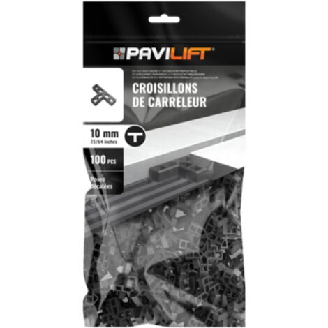Sachet de 100 croisillons  en "T" 10mm Pavilift