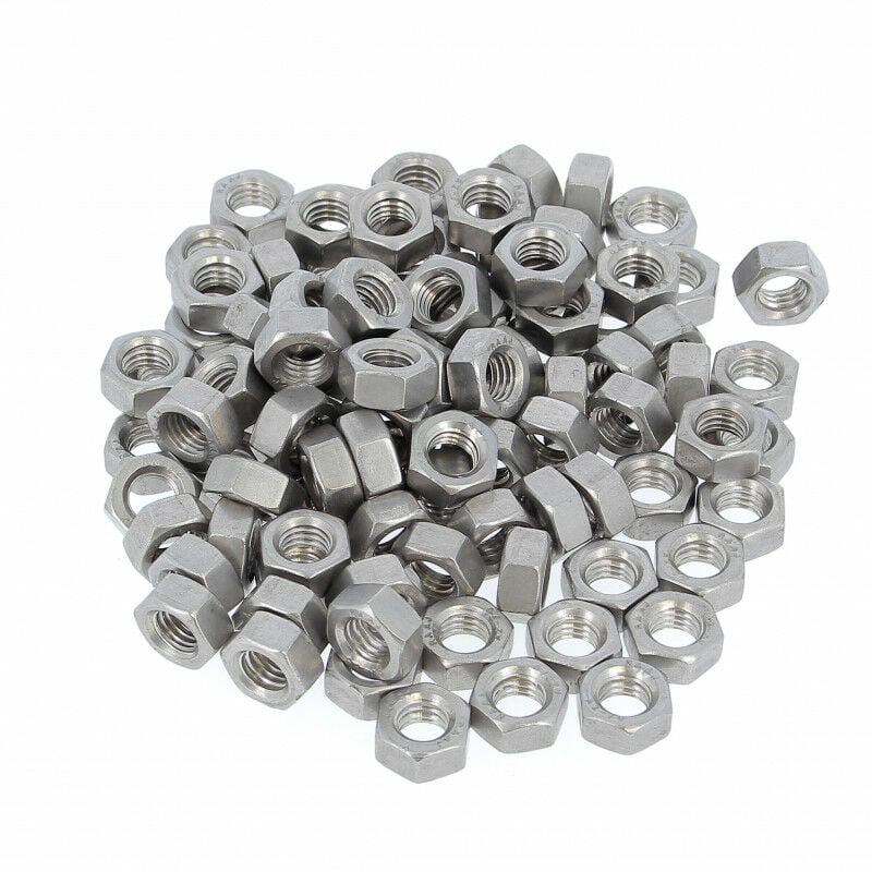 Sachet de 100 Ecrous Hu M10 Inox A2 din 934