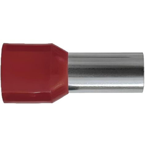 Sachet De 100 Embouts De Câblage Pour Fil Souple Section 35mm² - Rouge - Collerette Isolante