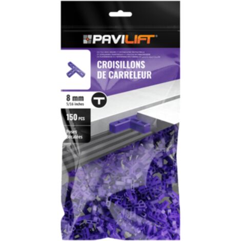 Sachet de 150 croisillons en "T" 8mm Pavilift