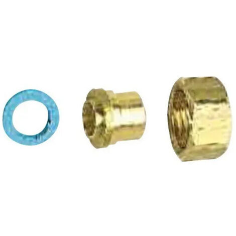 Sachet de 2 raccords 2 pièces Joint Plat GAZ G1/2" (15/21) à braser sur cuivre Ø14 - Gurtner