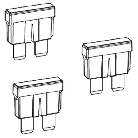 Sachet de 20 fusibles 4A - 15A pour SL1524, SLX1524, SL324 et SLX324 -CARDIN -
