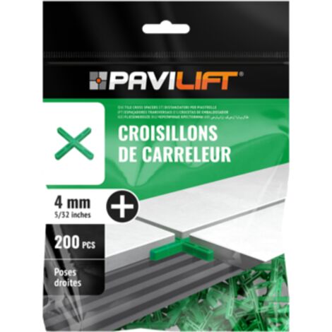 Sachet de 200 croisillons  en "+" 4mm Pavilift