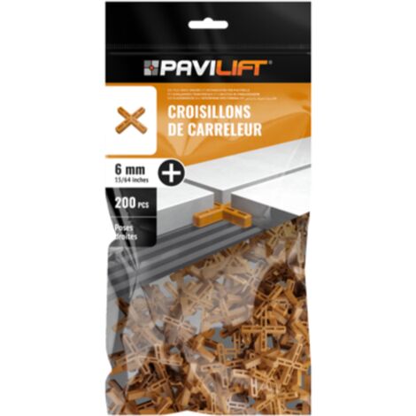Sachet de 200 croisillons  en "+" 6mm Pavilift