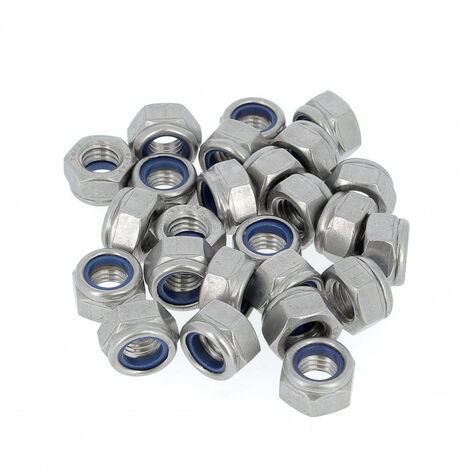 Sachet de 25 Ecrous Nylstop M16 Inox A2 DIN 985