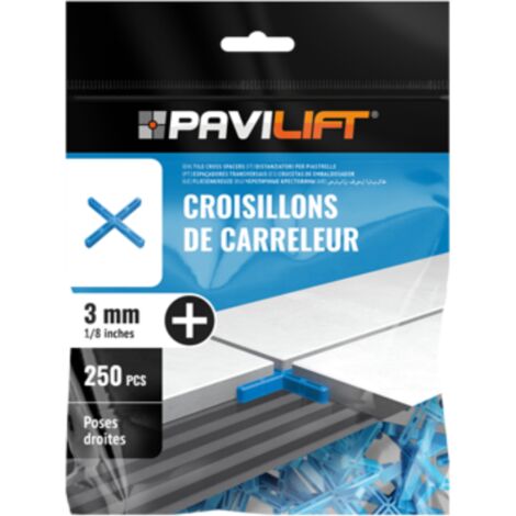 Sachet de 250 croisillons en "+" 3mm Pavilift