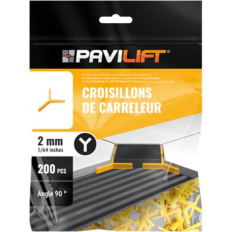 Sachet de 250 croisillons en "Y 90°" 2mm Pavilift