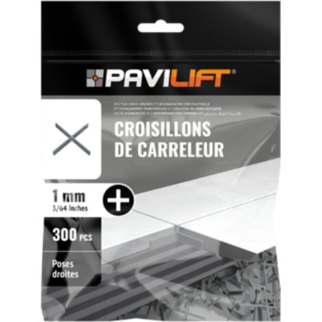Sachet de 300 croisillons en "+" 1mm Pavilift
