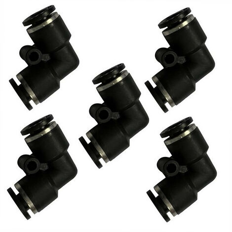 Sachet de 5 raccords automatiques coudes 6 mm