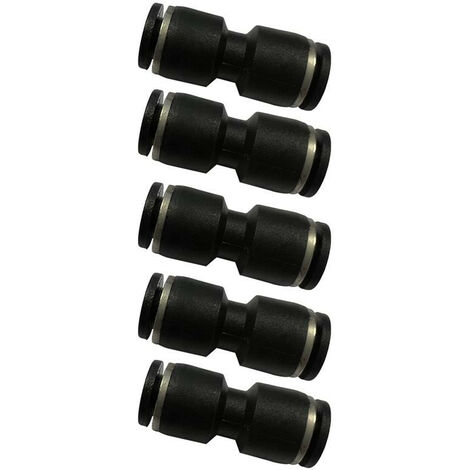 Sachet de 5 raccords automatiques droits 6 mm