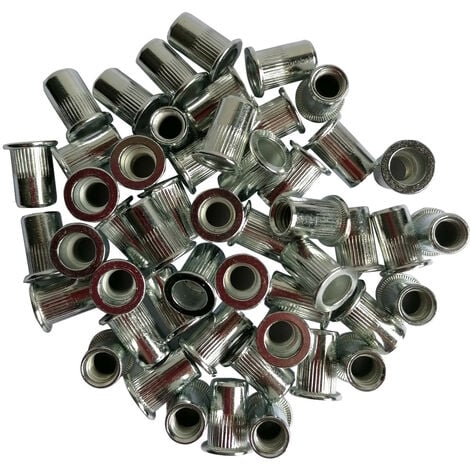 ASTA Sachet de 50 inserts filetes acier galvanise de m8