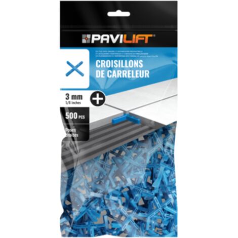 Sachet de 500 croisillons  en "+" 3mm Pavilift