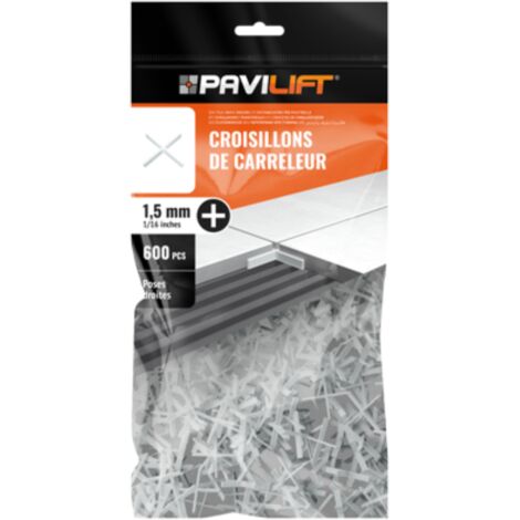 Sachet de 600 croisillons en "+" 1,5mm Pavilift
