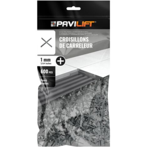 Sachet de 600 croisillons en "+" 1mm Pavilift